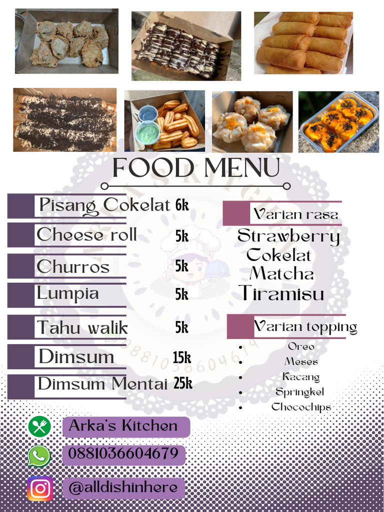 Beige Modern Fast Food Menu Potrait - 20251118 - 090014 - 0000 | PDF