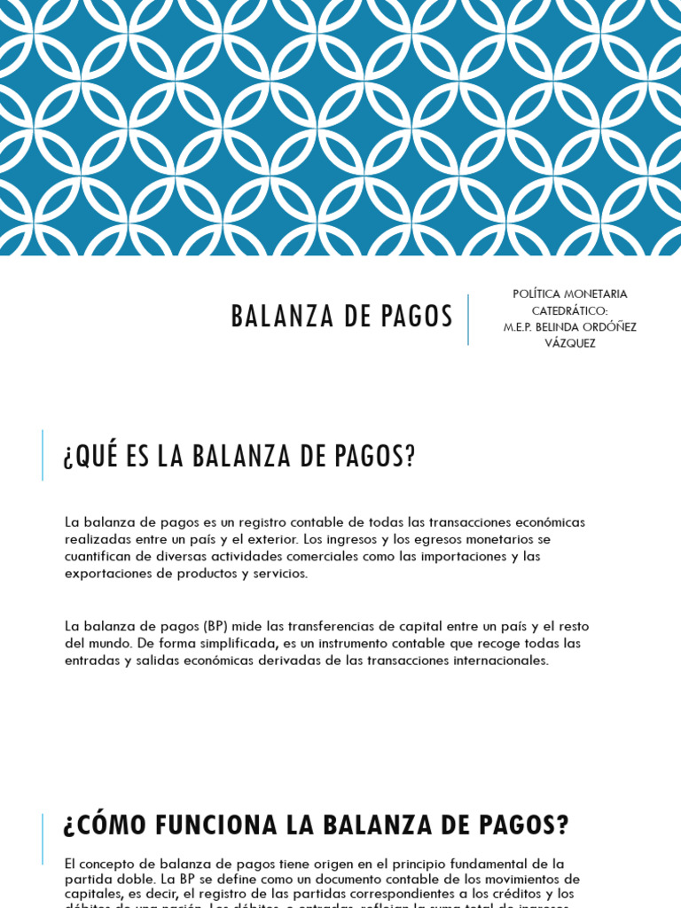 Balanza de Pagos: Estructura y Función | PDF | Balance de pagos | Economias
