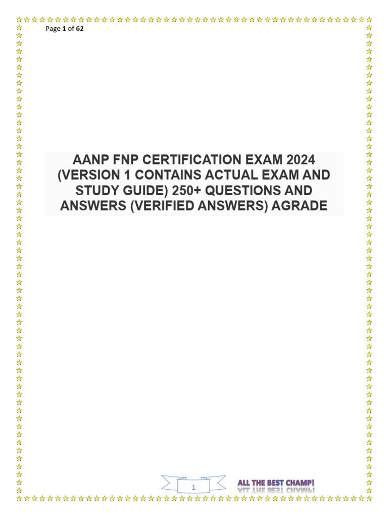 AANP FNP Exam Study Guide 2024 | PDF | Headache | Allergy