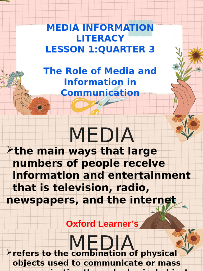 Media Literacy and Communication Skills | PDF | Mass Media ...