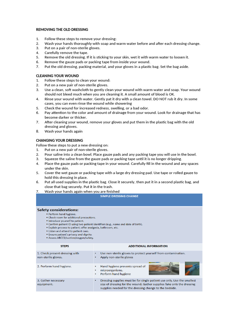 Wound Care: Dressing Change Guide | PDF