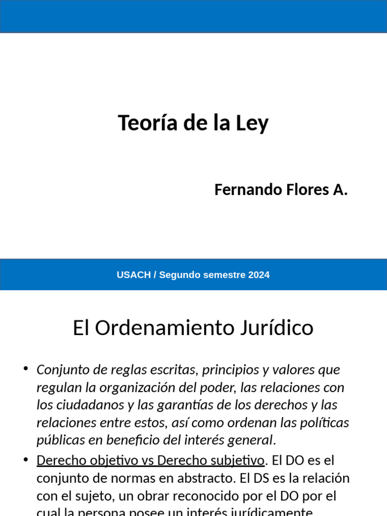 Clase Teoría de La Ley | PDF | Bienes (Ley) | Propiedad