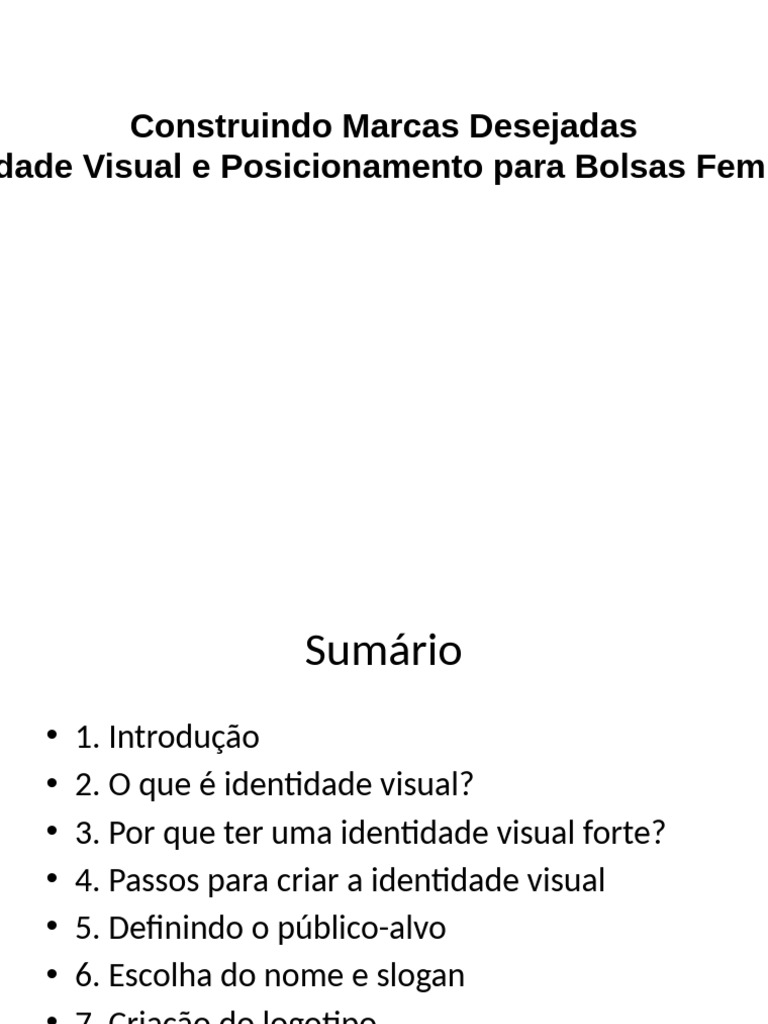 Ebook Identidade Visual Bolsas | PDF
