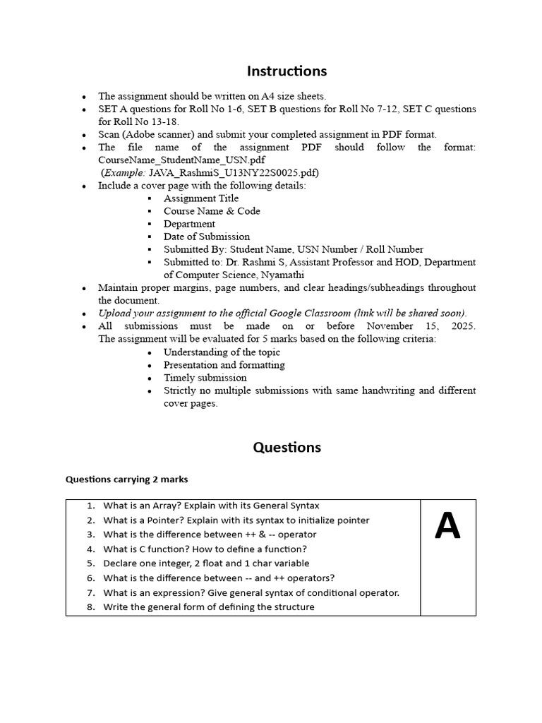 C Programming Assignment Guidelines | PDF | Computer Program | Programming