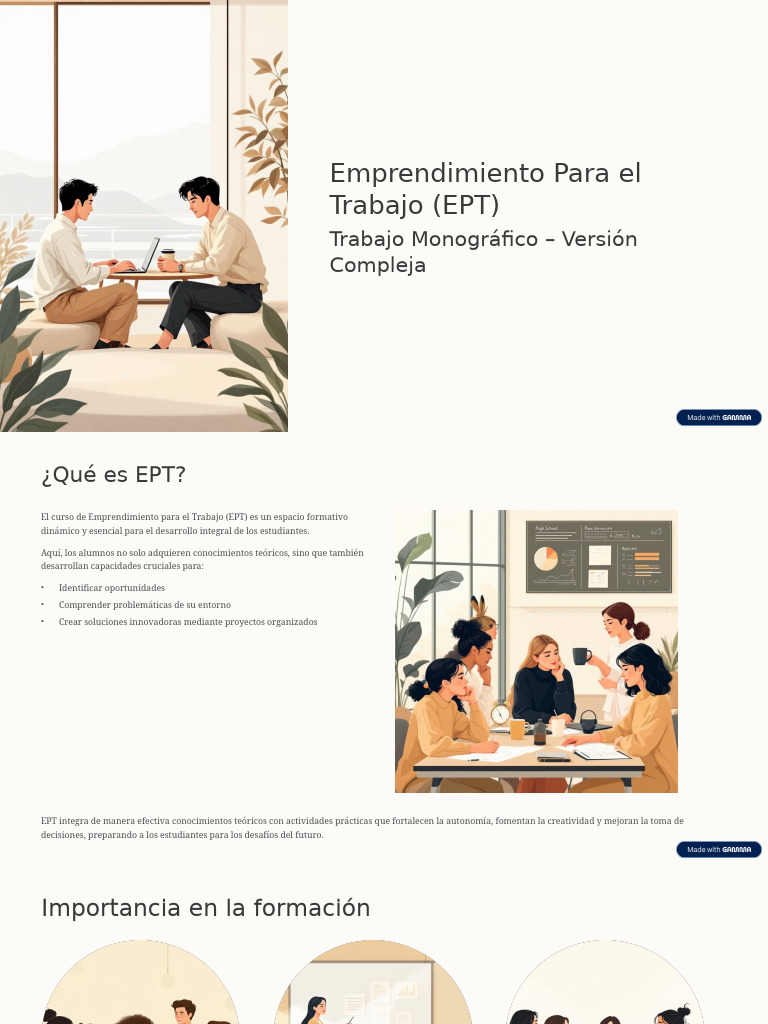 Emprendimiento para el Trabajo: Habilidades Clave | PDF | Iniciativa ...