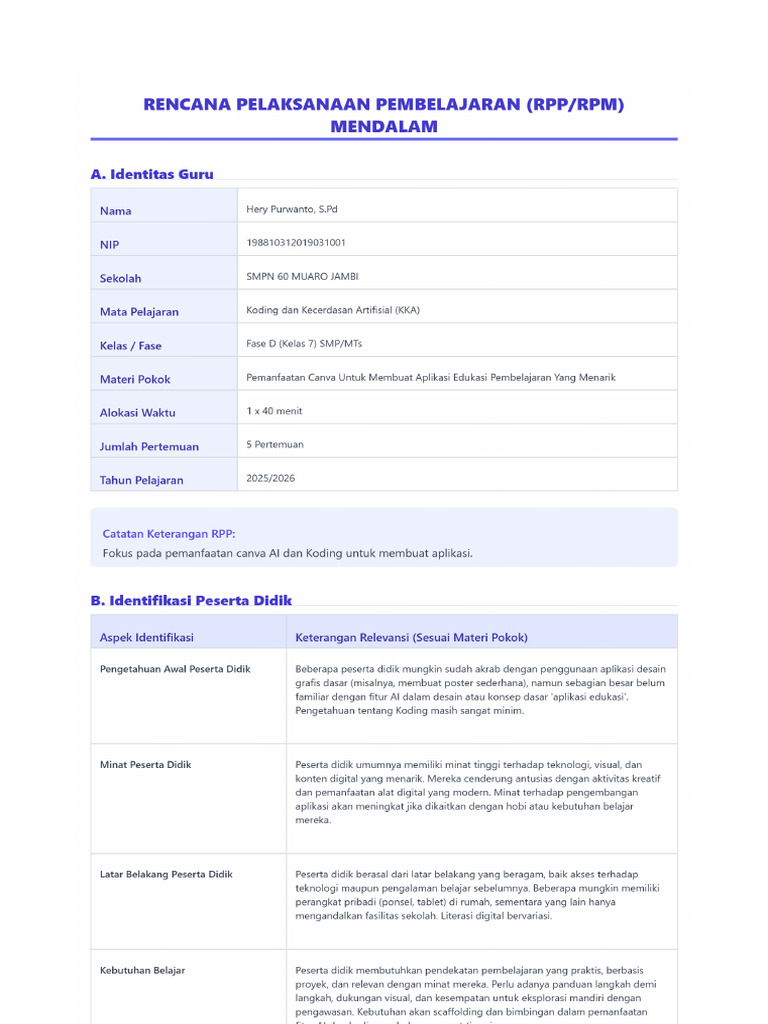 RPP Terbaru | PDF