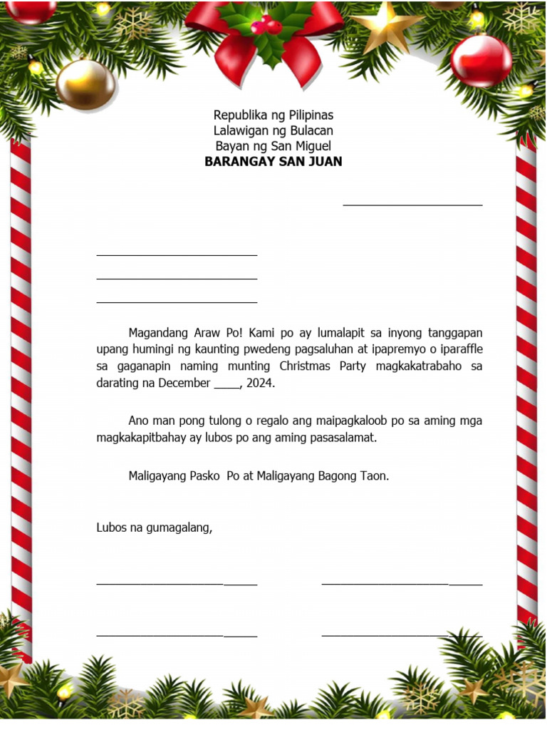 Christmas Request Christopher | PDF