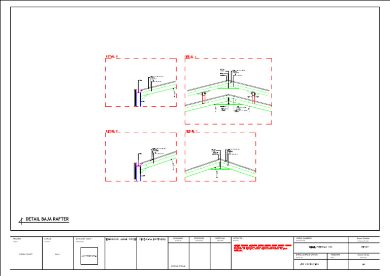 Detail Baja Rafter: Proyek Lokasi Di Susun Oleh: Catatan: Judul Gambar ...