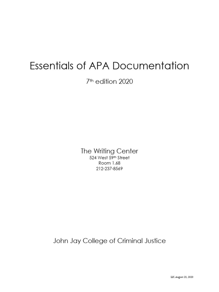 Essentials of APA 7th Edition Guide | PDF | Typefaces | Citation