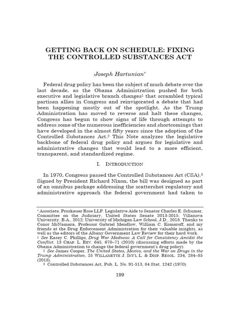Reforming the Controlled Substances Act | PDF | Controlled Substances ...