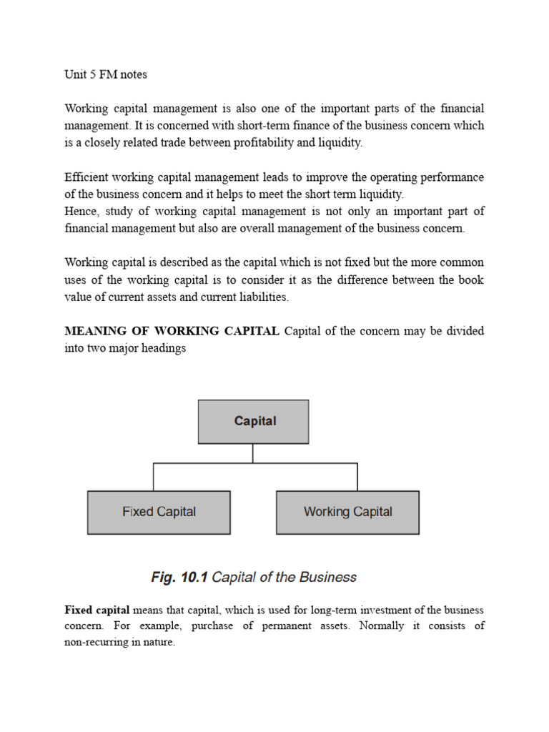 Unit 5 FM Notes | PDF | Working Capital | Dividend