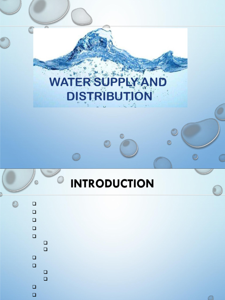 Water Supply and Treatment Overview | PDF | Water Heating | Water ...