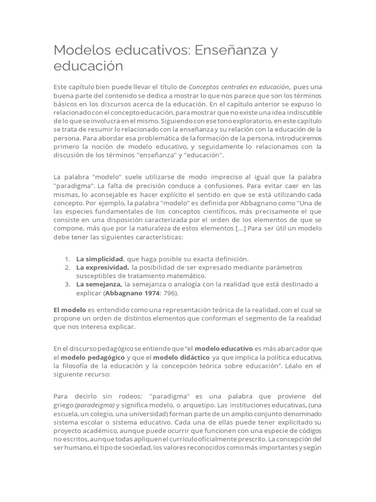Modelos Educativos y Enseñanza | PDF | Enseñando | Aprendizaje