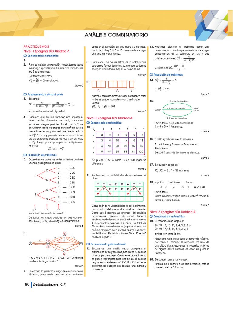 Aritmética (ANALISIS COMBINATORIO) | PDF | Combinatoria | Ajedrez