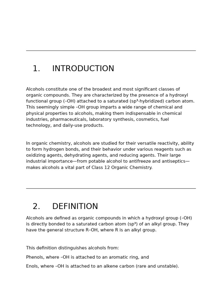Alcohol Project Pdf Ethanol Aldehyde
