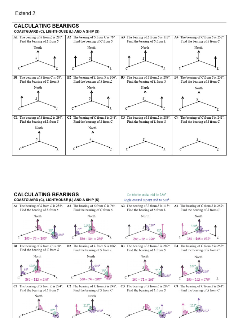 Extend 2 Bearings Calculating | PDF