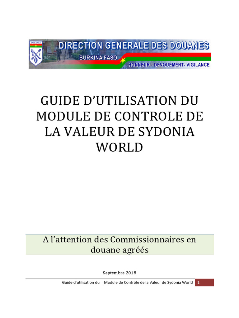 Guide d'utilisation du module Sydonia World | PDF