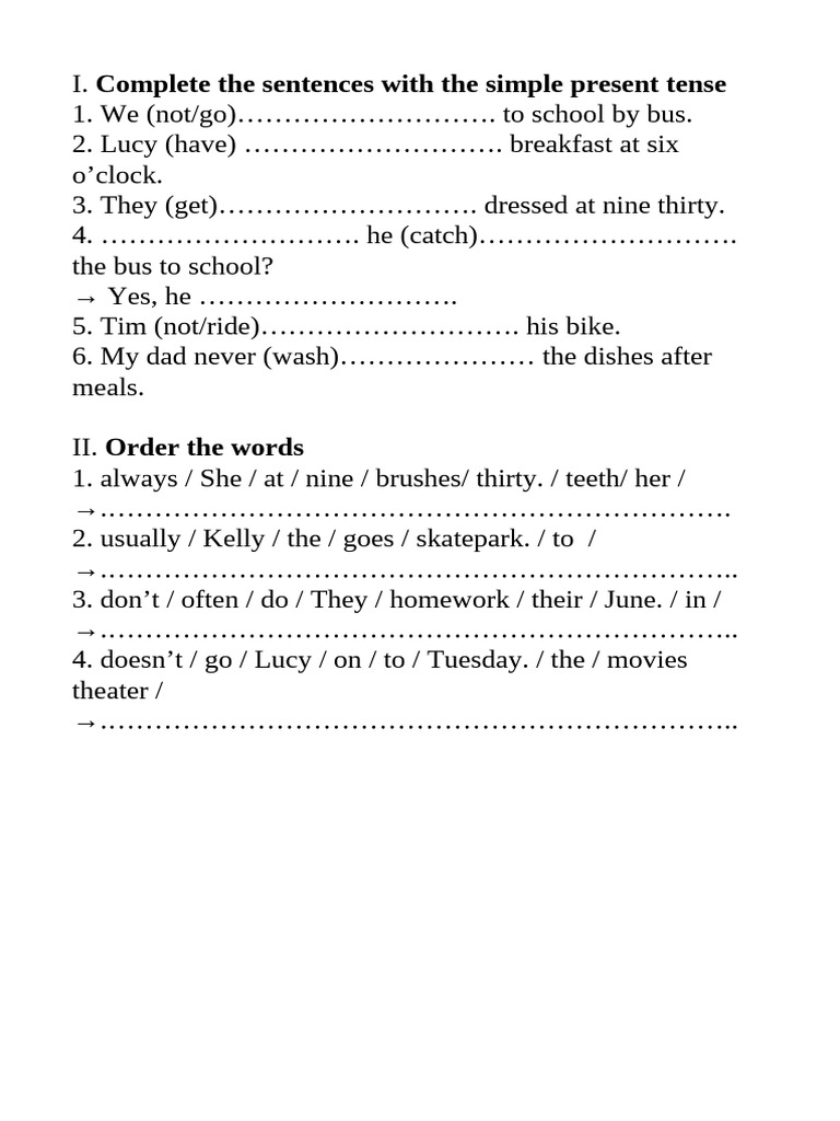 g5 Unit 2 Extra Exercises | PDF