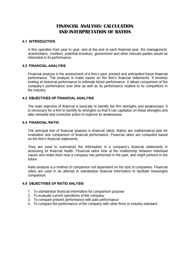 Financial Ratio Analysis Guide | PDF | Financial Ratio | Dividend