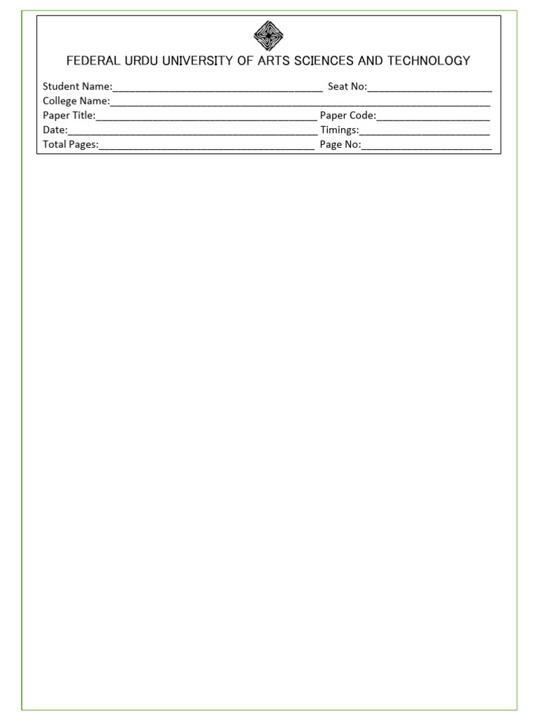 Answer Script Format | PDF