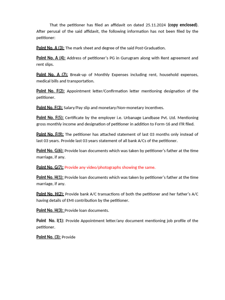 Affidavit Submission Requirements Checklist | PDF