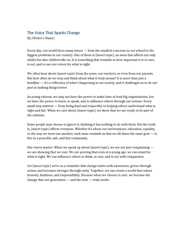 Empowering Youth Voices for Change | PDF