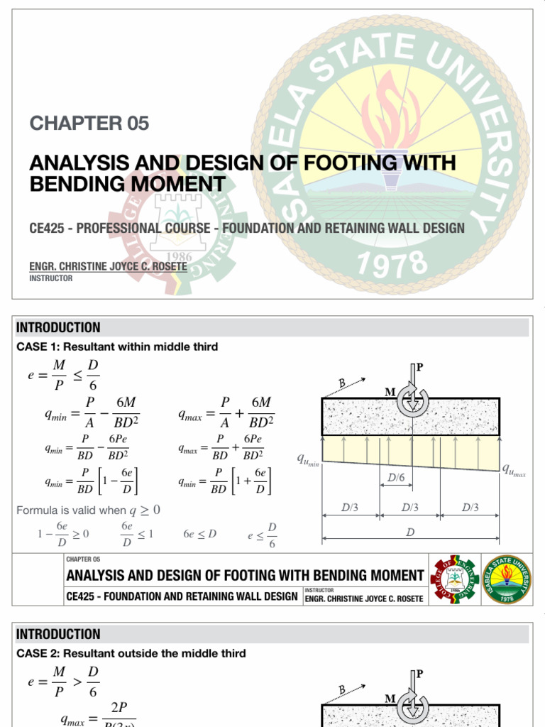 Footing Design with Bending Moment Analysis | PDF | Quantity | Applied ...