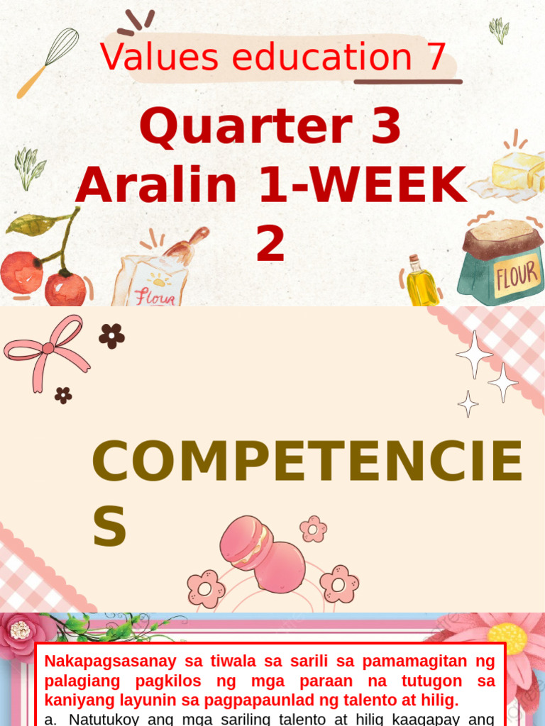 Val Ed 7 Q3 Lesson 1 - Week-2 | PDF