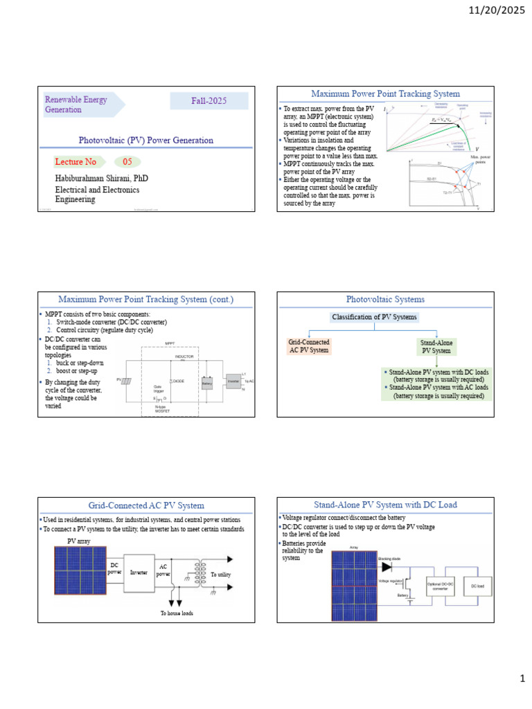 Photovoltaic Power Generation Overview | PDF | Photovoltaic System ...