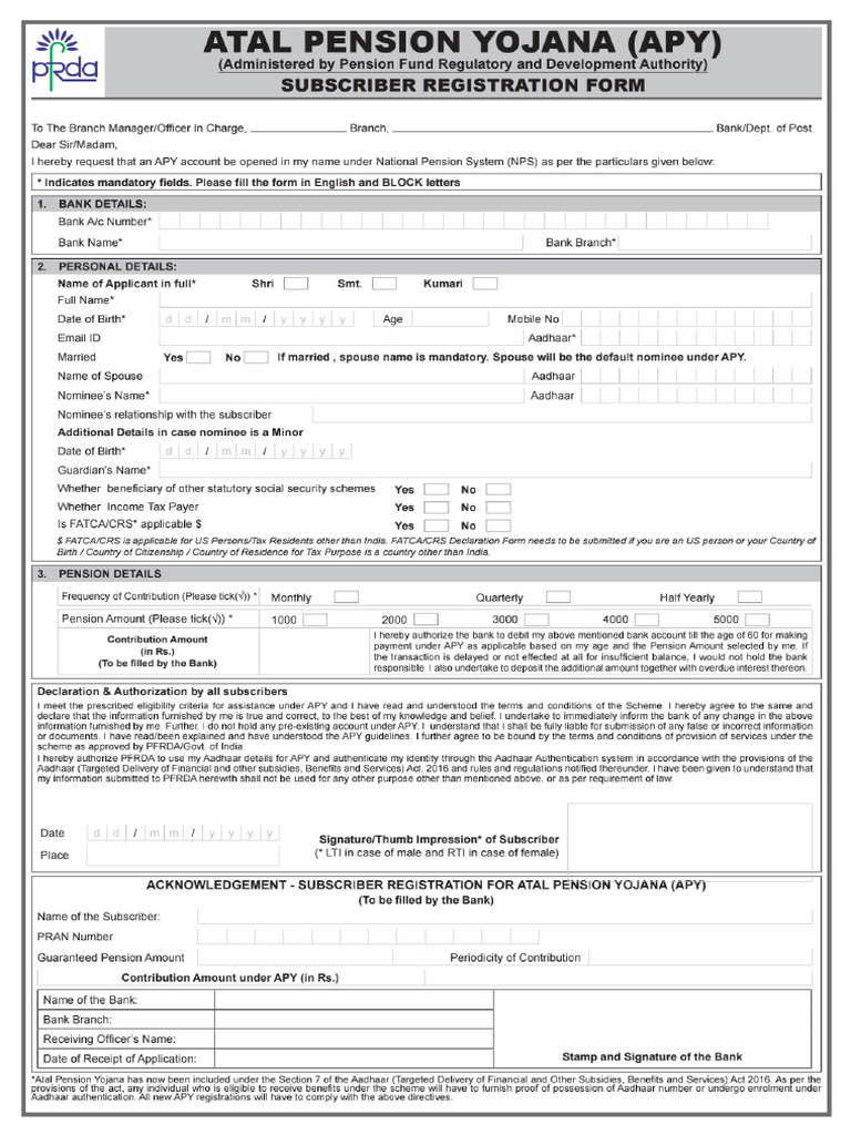 Apy Enrollment Form | PDF