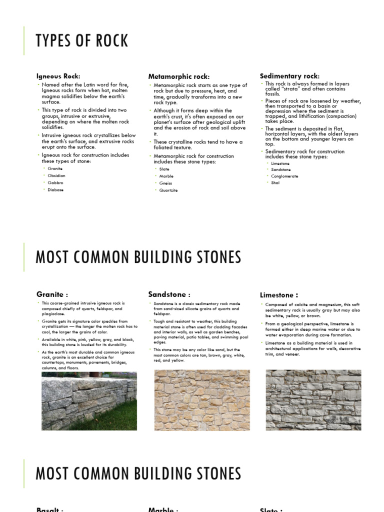 Sheet 7 Stone Masonary | PDF | Rock (Geology) | Igneous Rock