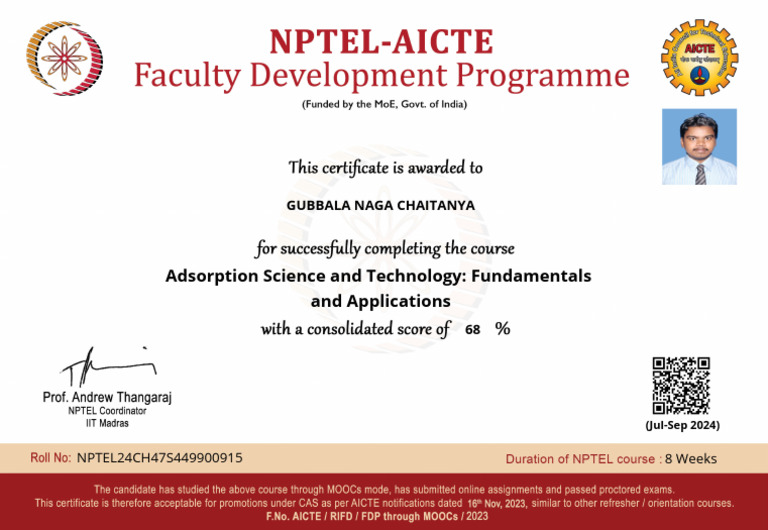 Adsorption Science Fundamentals & Applications | PDF