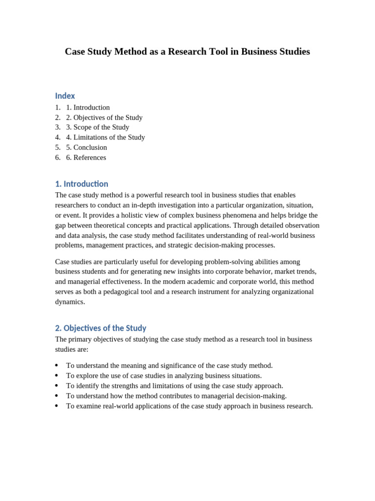 Detailed Case Study Method Assignment | PDF | Case Study | Methodology