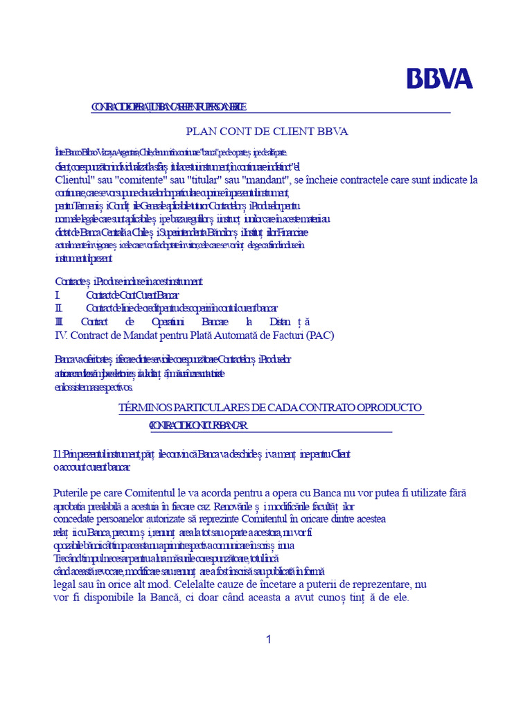 Contract de Cont Curent | PDF