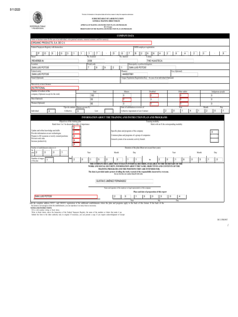 Training Plan Submission Guidelines | PDF
