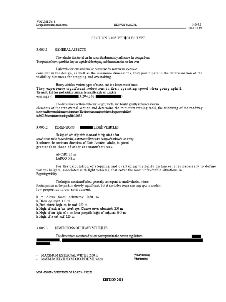 Highway Vehicle Design Specifications | PDF | Semi Trailer Truck | Truck
