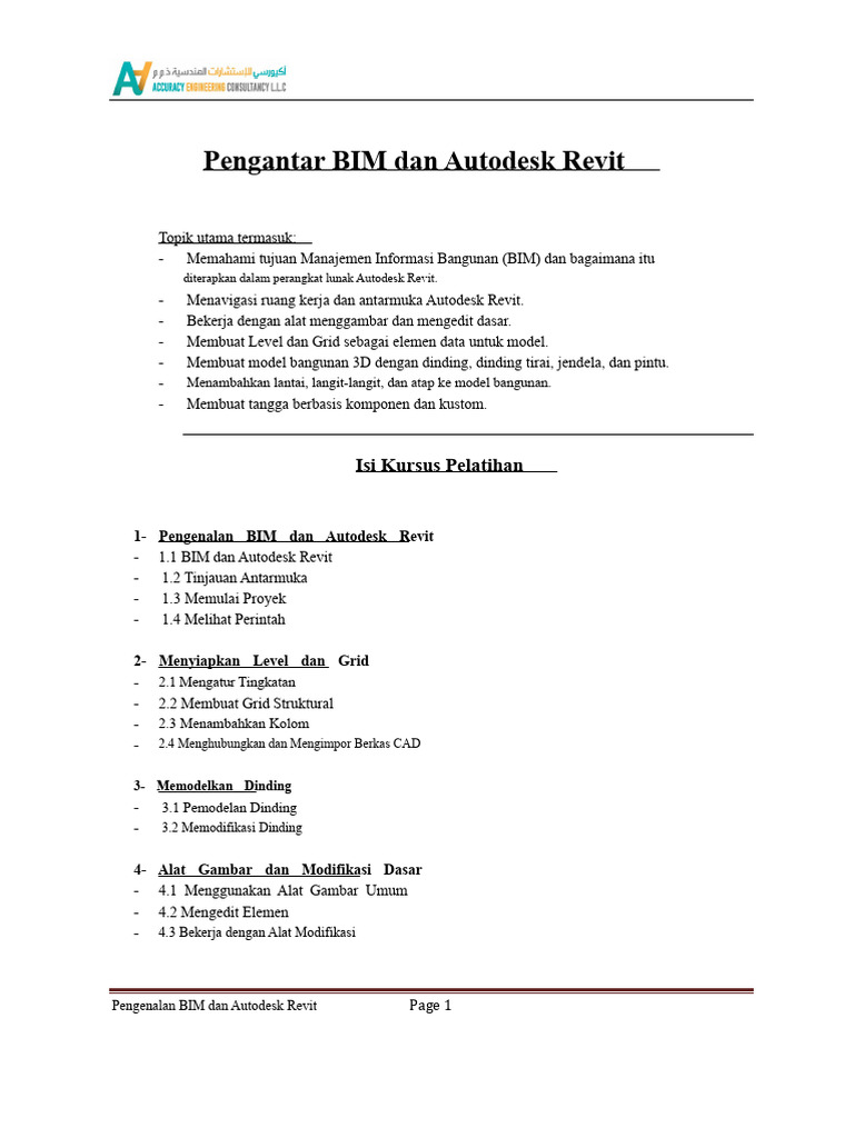 Pengenalan BIM dan Autodesk Revit | PDF