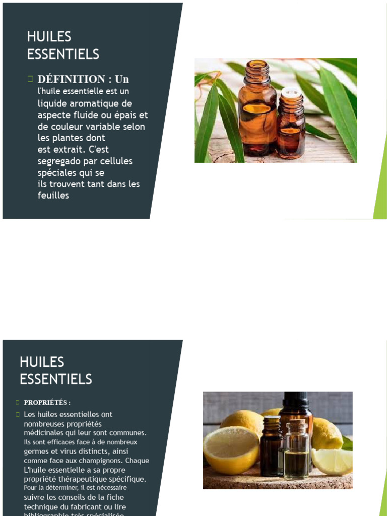 Propriétés et usages des huiles essentielles PDF Huile essentielle — free download