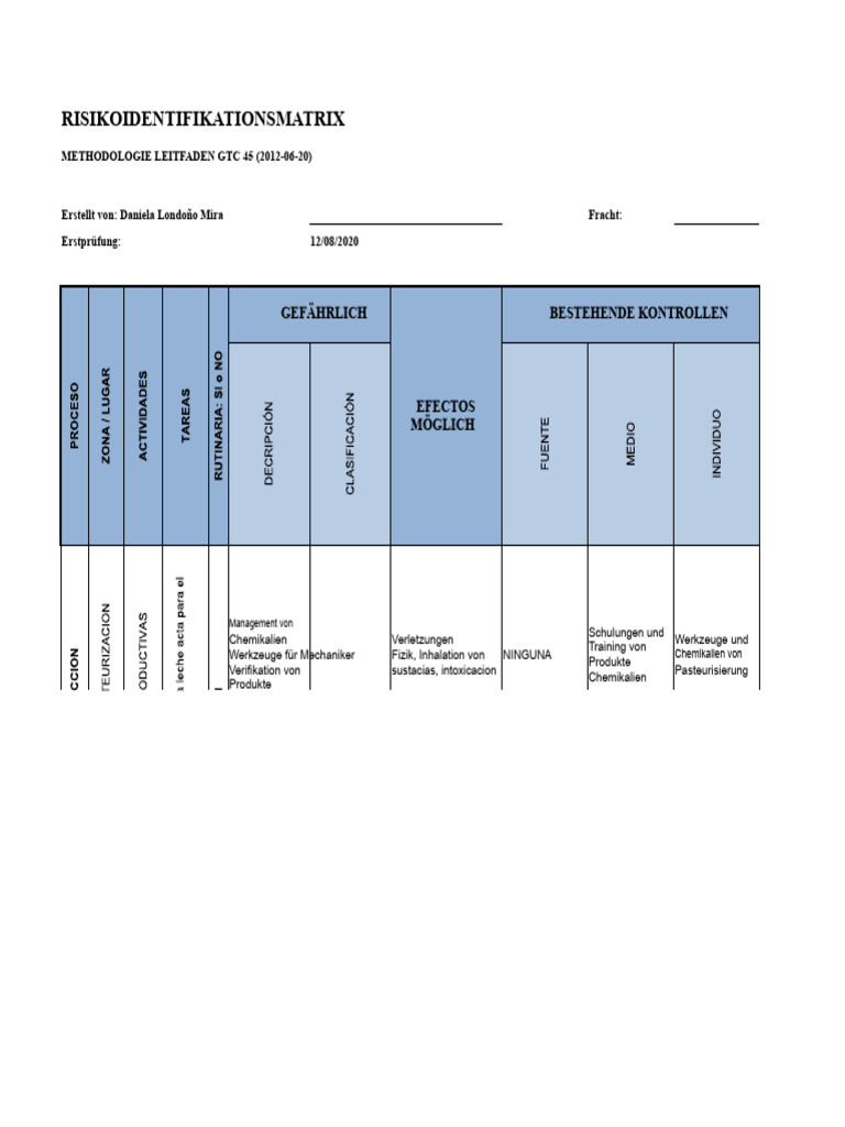 Risiko-ID-Matrix DAOS | PDF