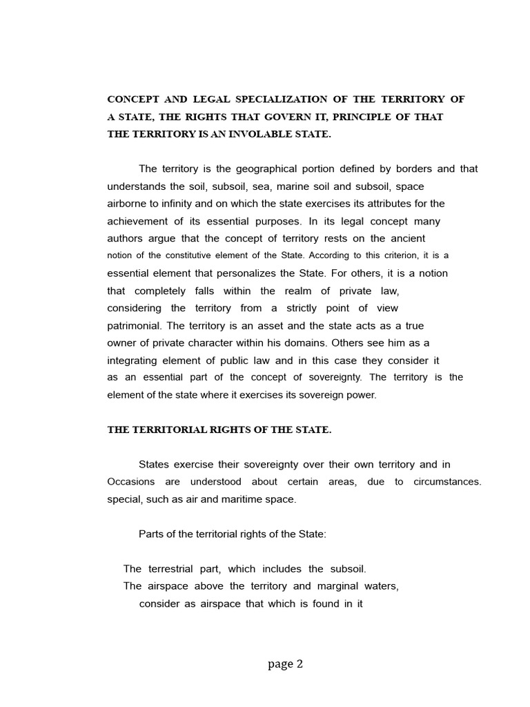 State Territory and Sovereignty Rights | PDF | Territorial Waters ...