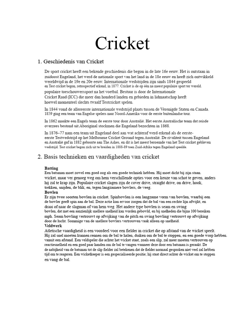 Cricket | PDF
