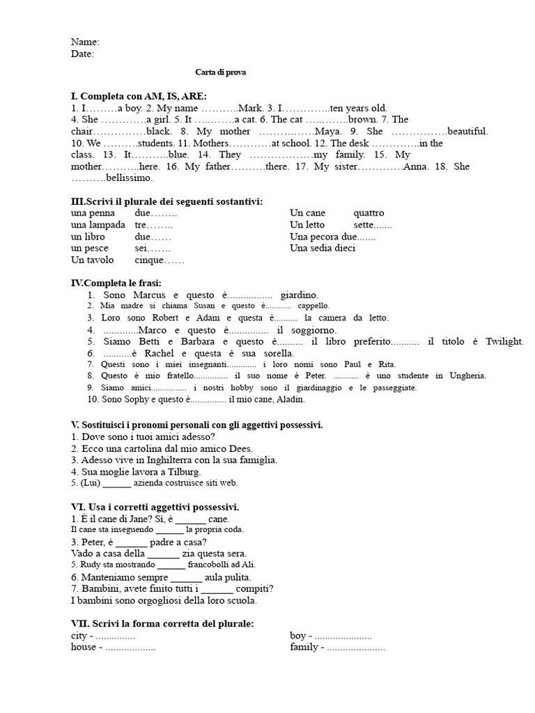 Carta Di Prova Classe III | PDF