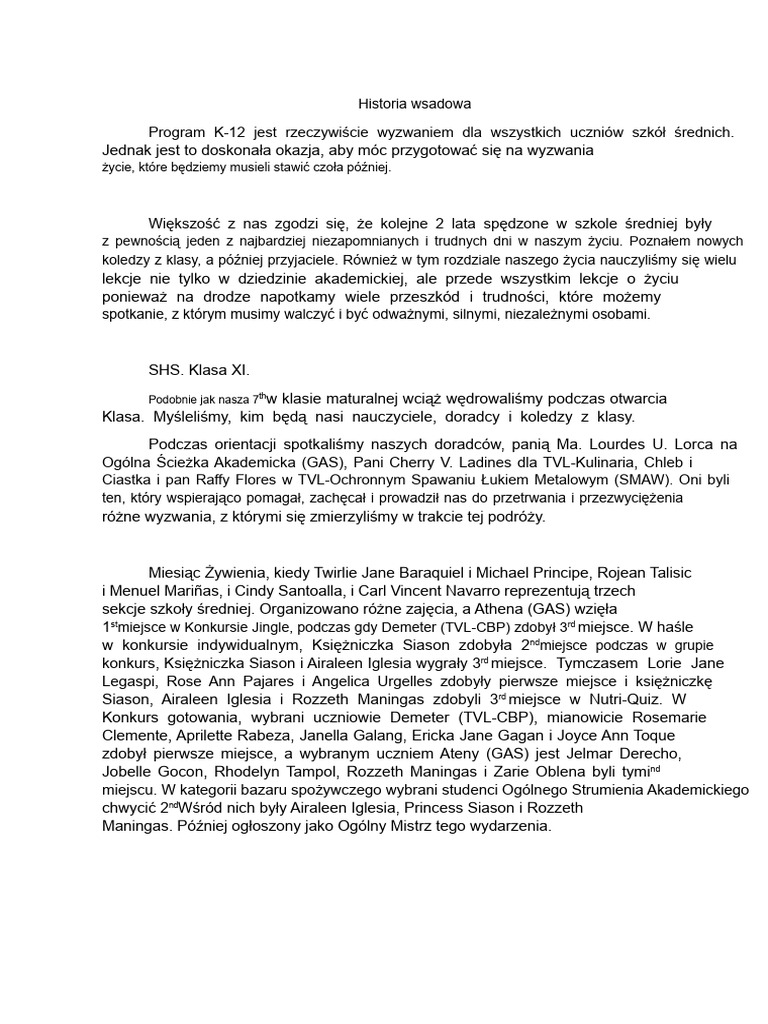 Historia Partii SHS | PDF
