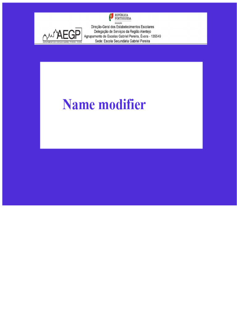 Name Modifier | PDF | Adjective | Phrase