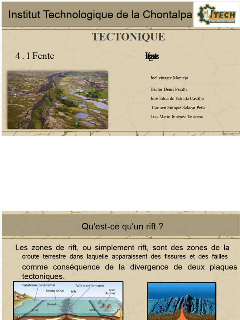 Comprendre les zones de rift tectoniques | PDF | Crevasse | Croûte ...