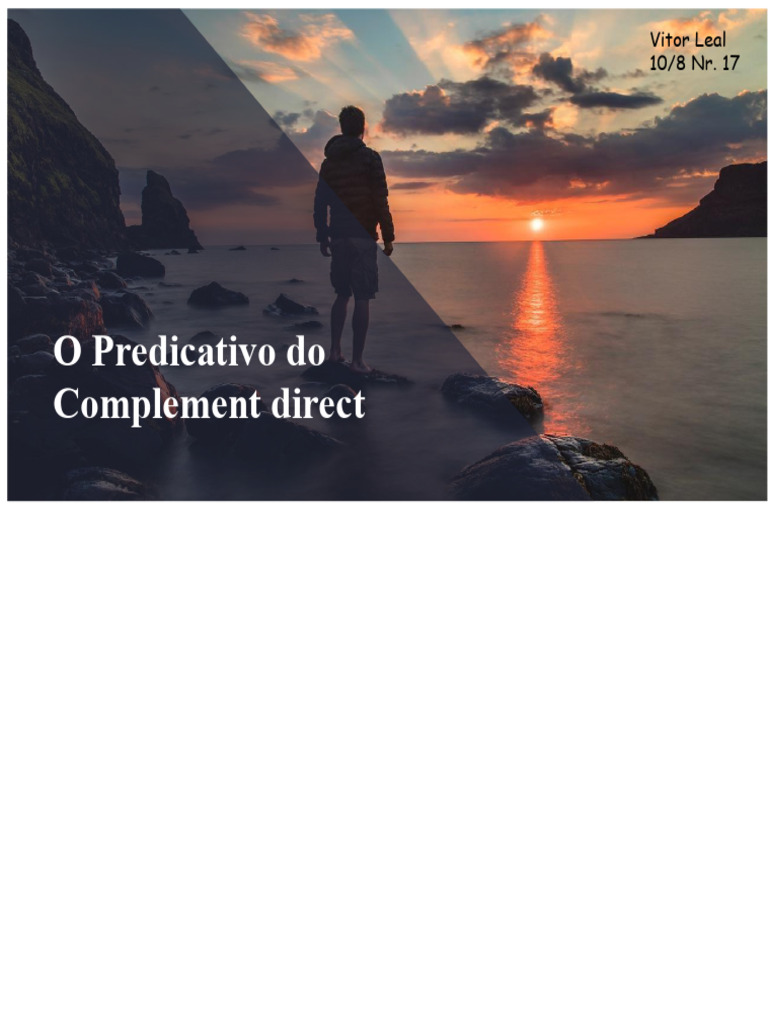 Predicativul Complementului Direct | PDF