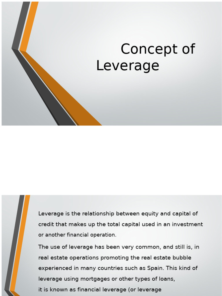 Understanding Financial and Operating Leverage | PDF | Leverage ...