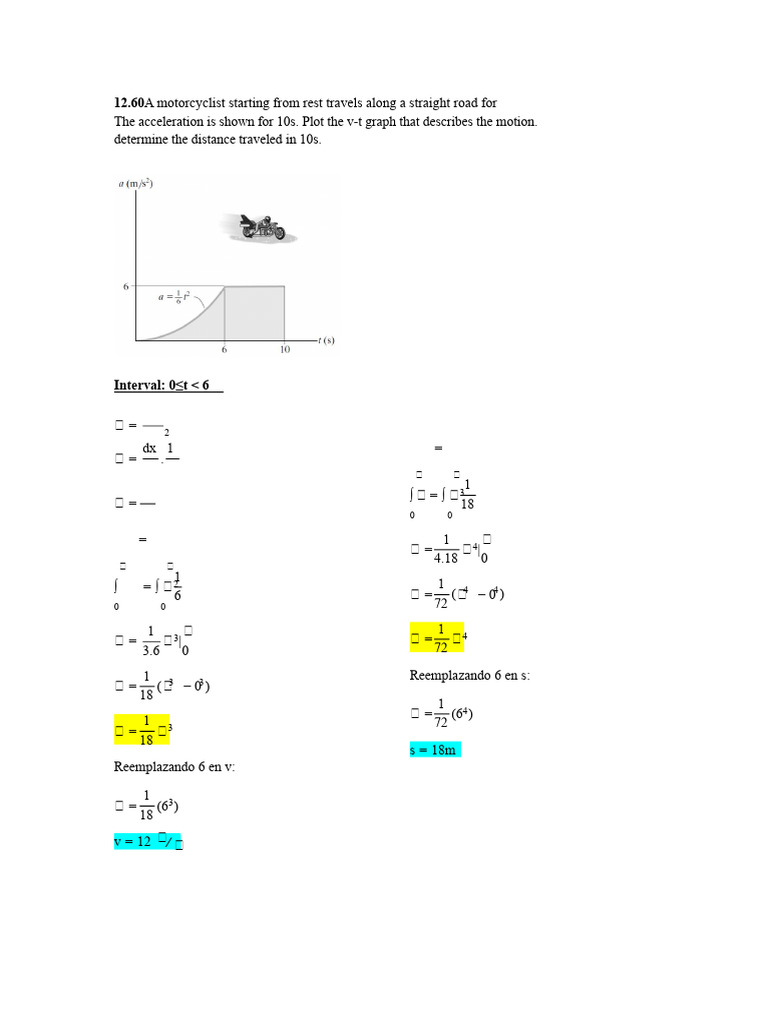 Motorcyclist Motion Analysis and Graphs | PDF | Speed | Temporal Rates