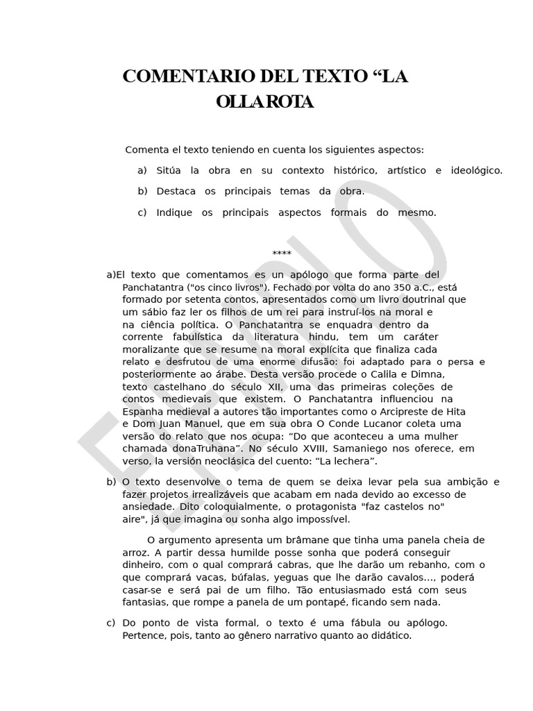 Análise da Fábula 
