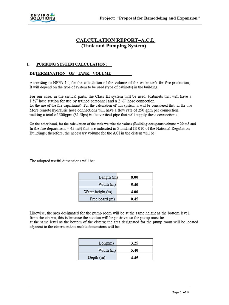Pumping Calculation Report | PDF | Pump | Hydraulics